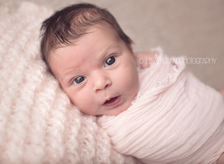 San Diego Newborn Photographer | pretty baby girl in pink