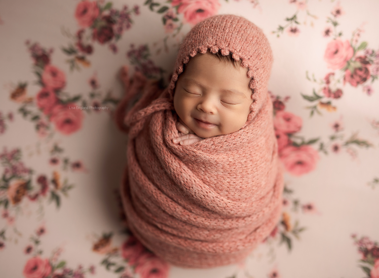 newborn wrapped
