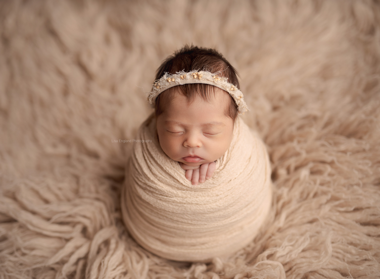 newborn potato sack wrapped