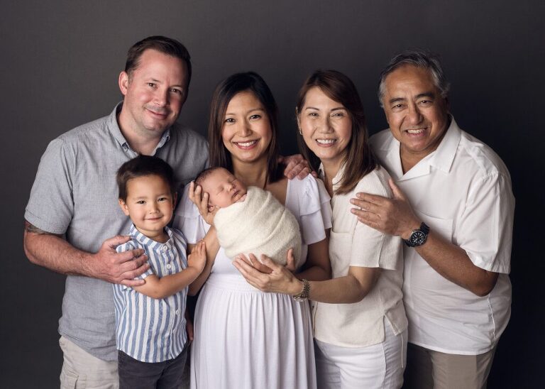 family photo taken in San Diego with Lisa England Photography