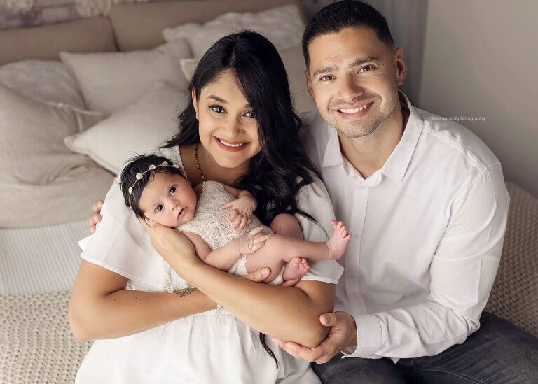 In-home vs studio newborn photography in San Diego showing natural lifestyle and posed newborn session styles
